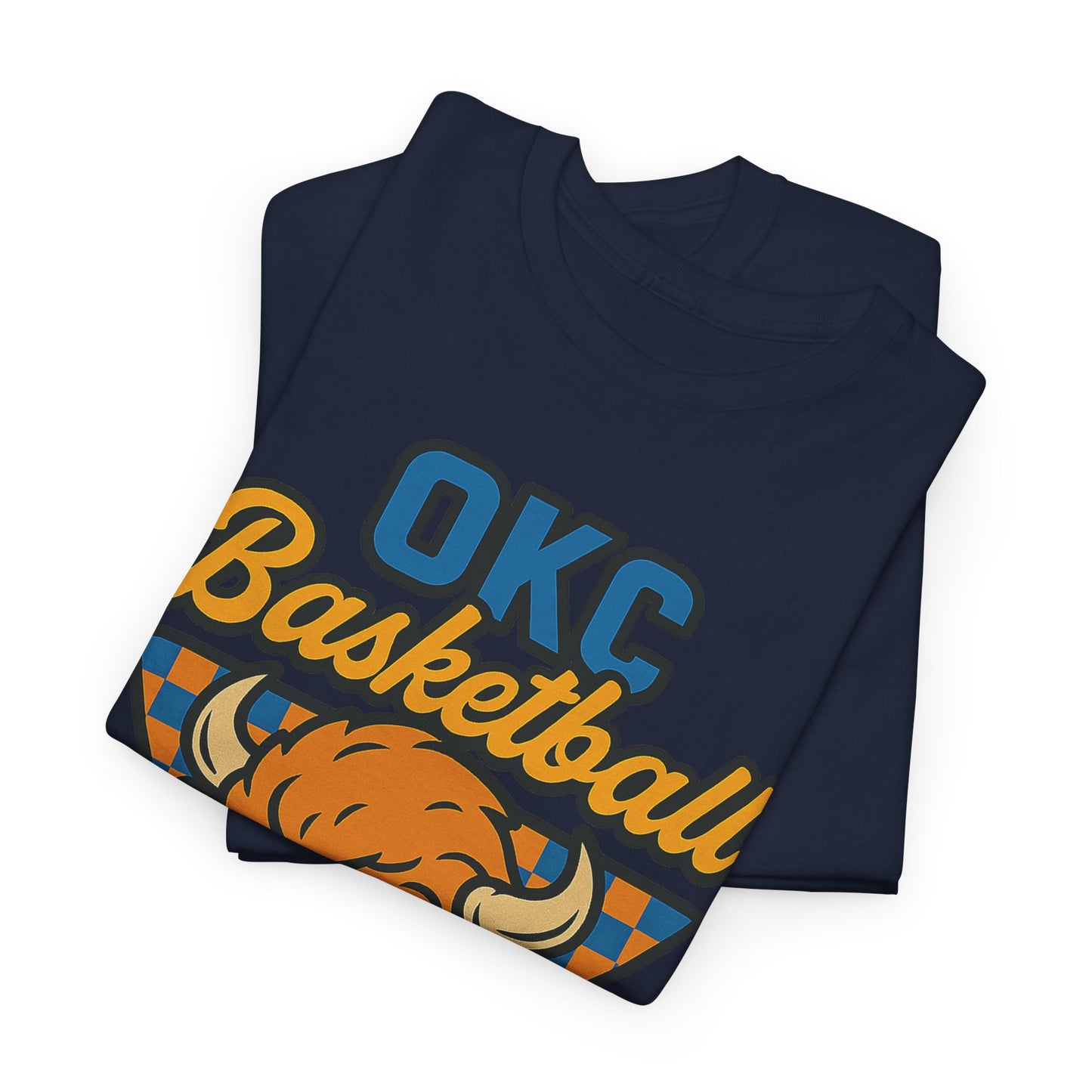 OKC Basketball Bison T-Shirt | Oklahoma City Retro Basketball Tee | Thunder Style Shirt | OKC Fan Gift | Vintage Sports Graphic