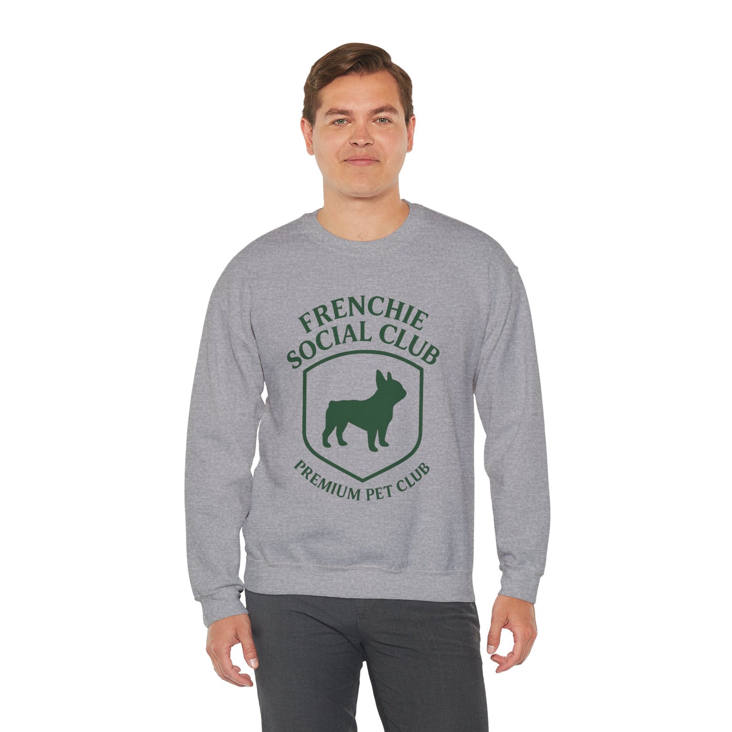 French Bulldog Club Sweatshirt | Retro Frenchie Pullover | Unisex Dog Lover Crewneck | Minimal Country Club Style Frenchie Sweater