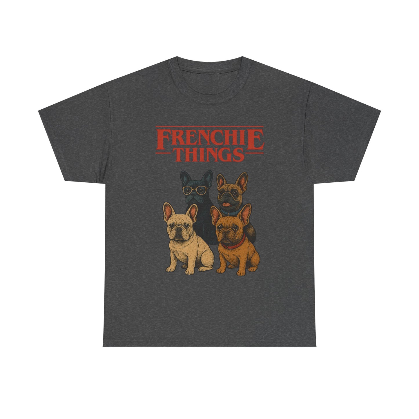 Frenchie Things Unisex Heavy Cotton Tee - Cute Dog Lover Shirt, Pet Gift, Casual Wear, Birthday Gift, Animal T-Shirt