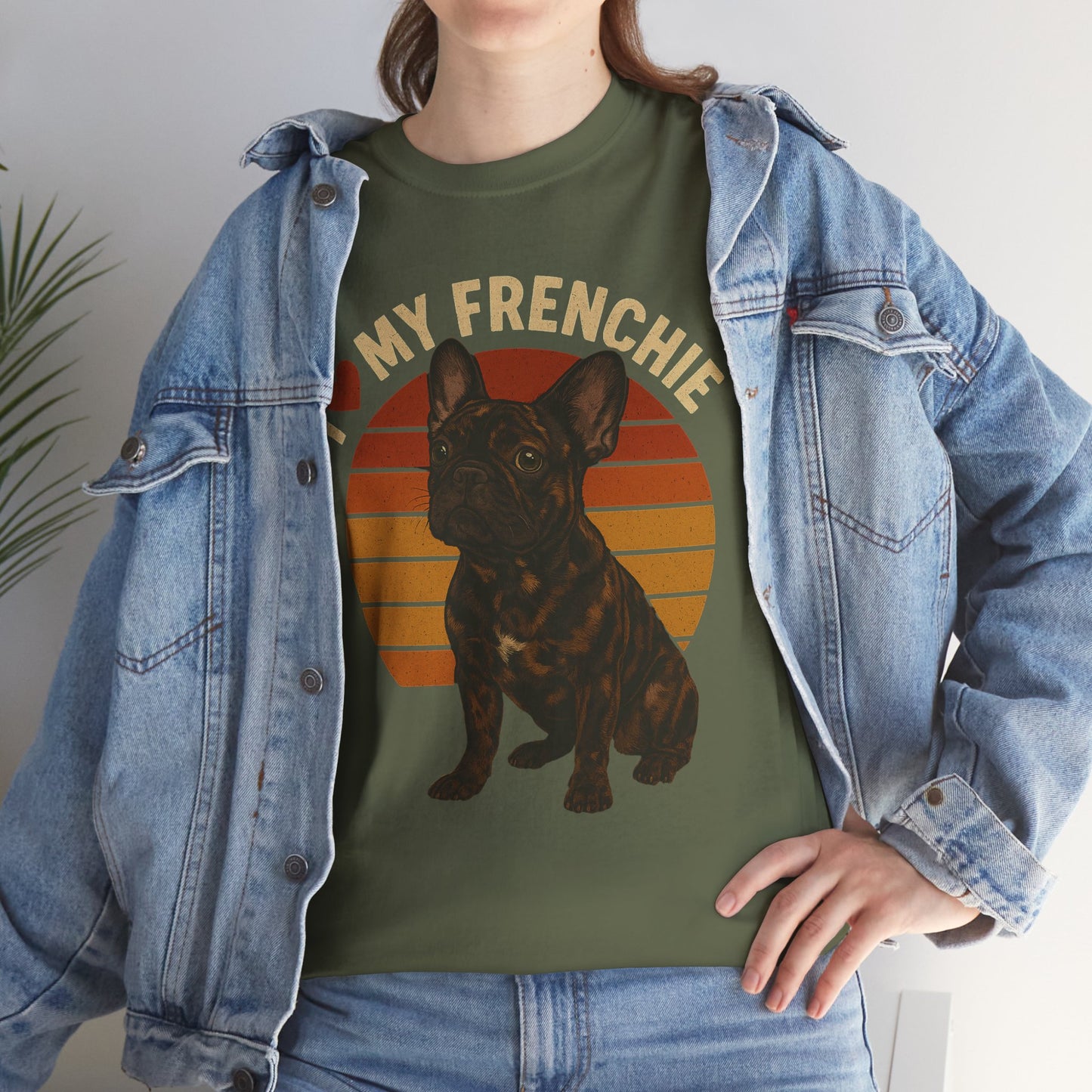 I Love My Frenchie T-Shirt | Merle French Bulldog Retro Tee | Vintage Dog Lover Shirt | Frenchie Mom & Dad Gift