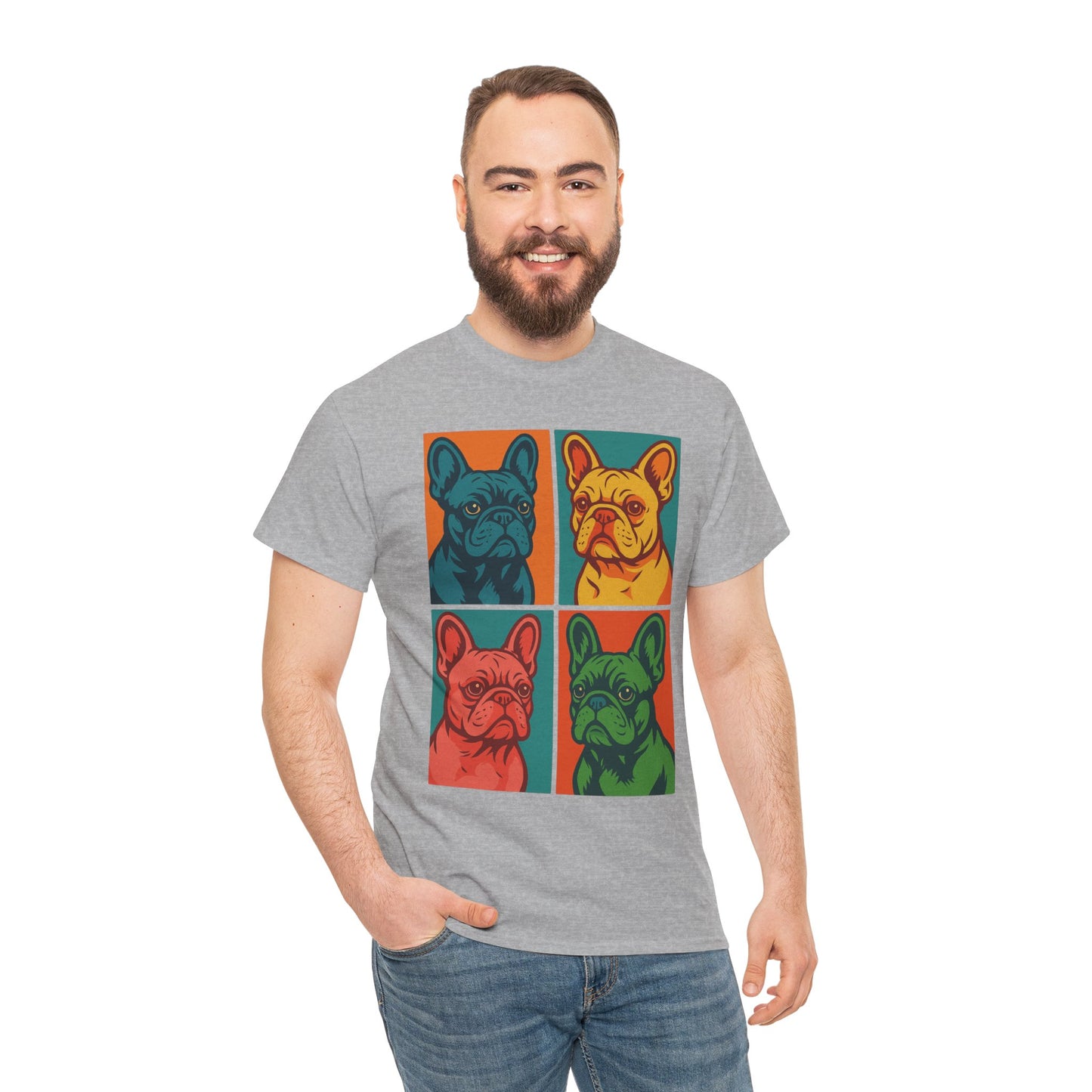 Pop Art French Bulldog T-Shirt • Colorful Frenchie Dog Tee • Retro Pop Art Dog Shirt • French Bulldog Lover Gift • Bright Graphic Dog Tee
