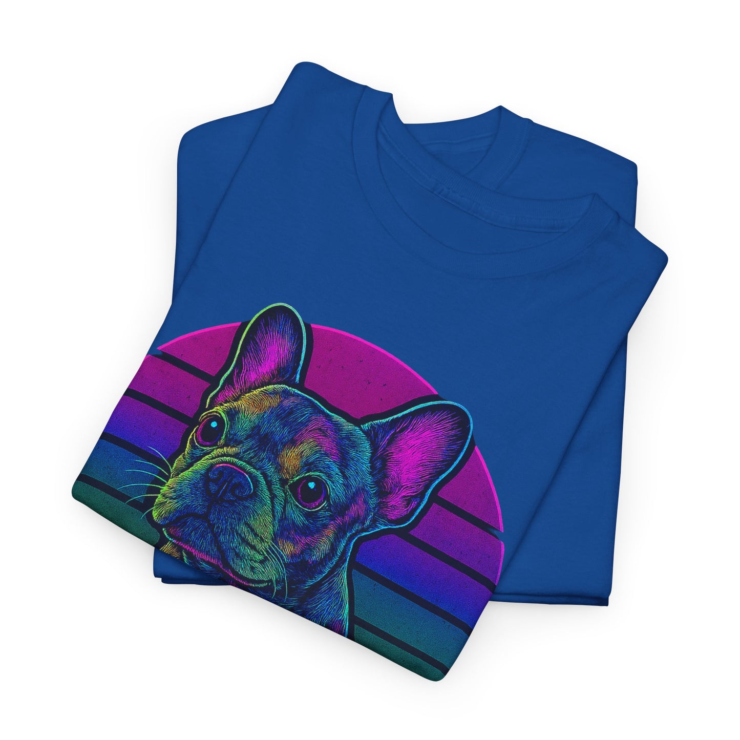 Neon French Bulldog T-Shirt | Retro 80s Frenchie Tee | Colorful Dog Lover Shirt | Electric Frenchie Gift for Men & Women