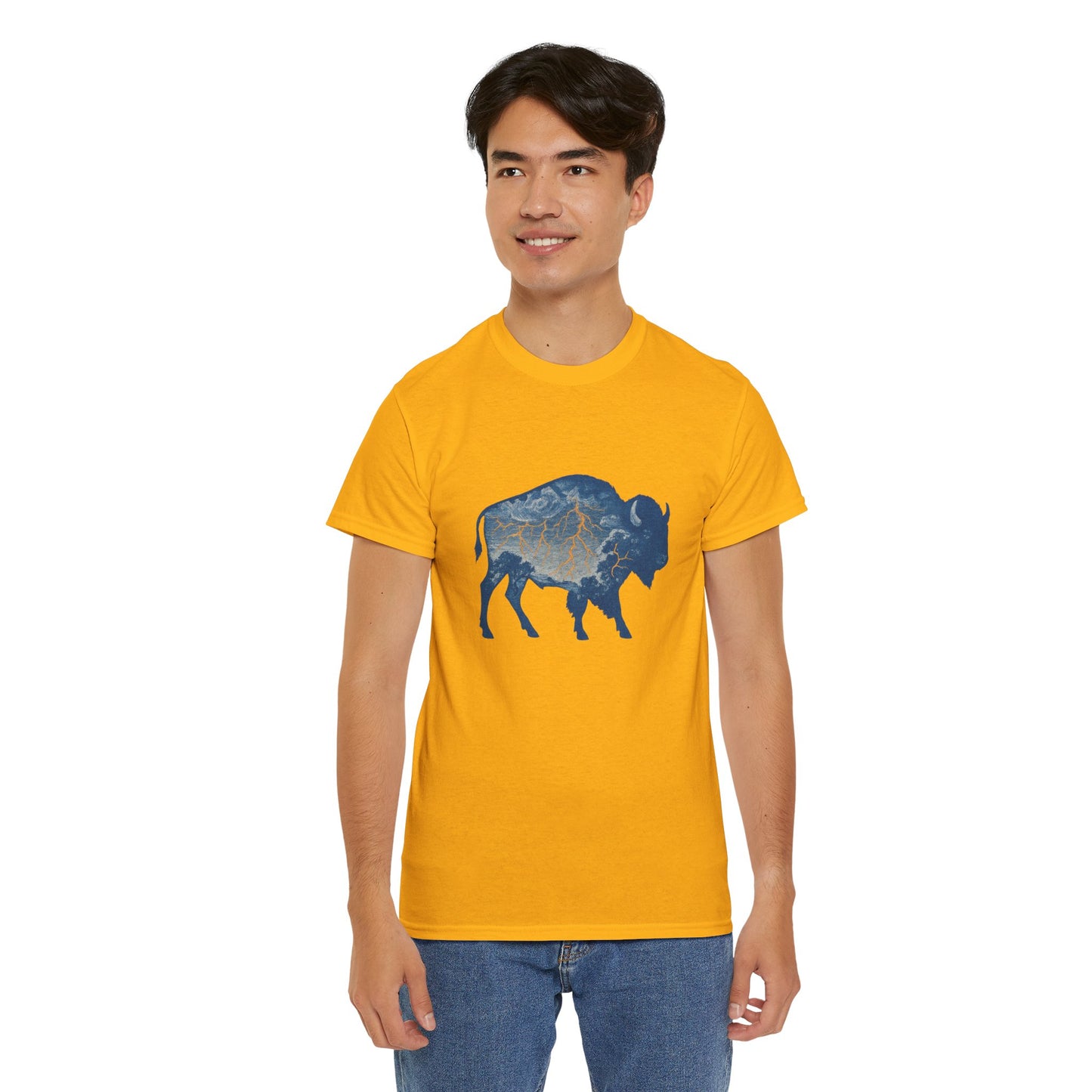 Thunder Bison Lightning T-Shirt | Oklahoma City Basketball Inspired Tee | OKC Game Day Shirt