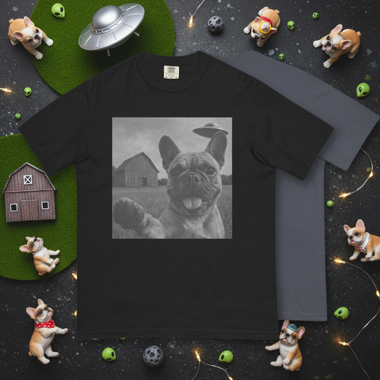 Frenchie UFO Selfie Shirt garment-dyed heavyweight t-shirt
