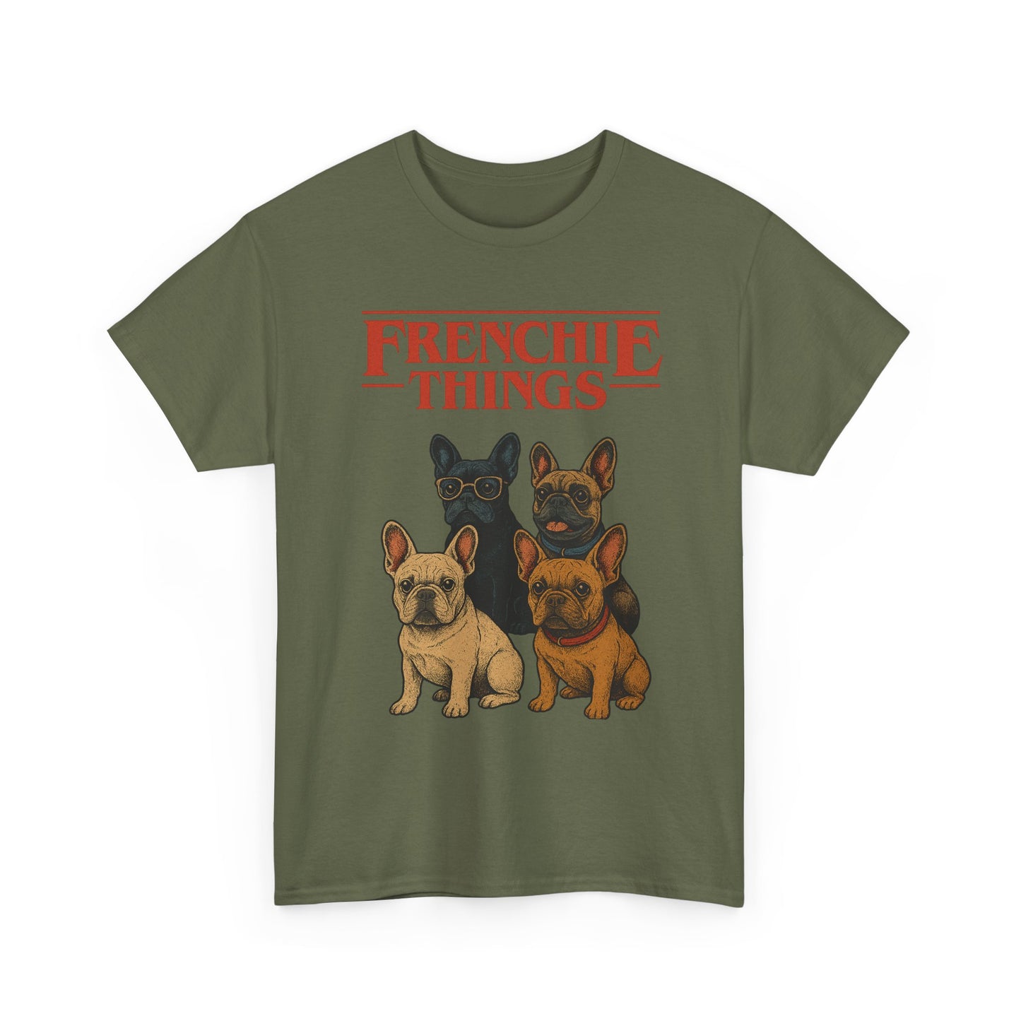 Frenchie Things Unisex Heavy Cotton Tee - Cute Dog Lover Shirt, Pet Gift, Casual Wear, Birthday Gift, Animal T-Shirt