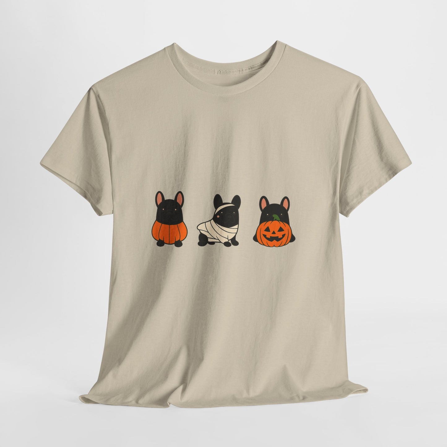 Pumpkin Frenchie T-Shirt | Fall French Bulldog Shirt | Cute Halloween Dog Lover Tee | Autumn Frenchie Graphic Tee for Her or Him
