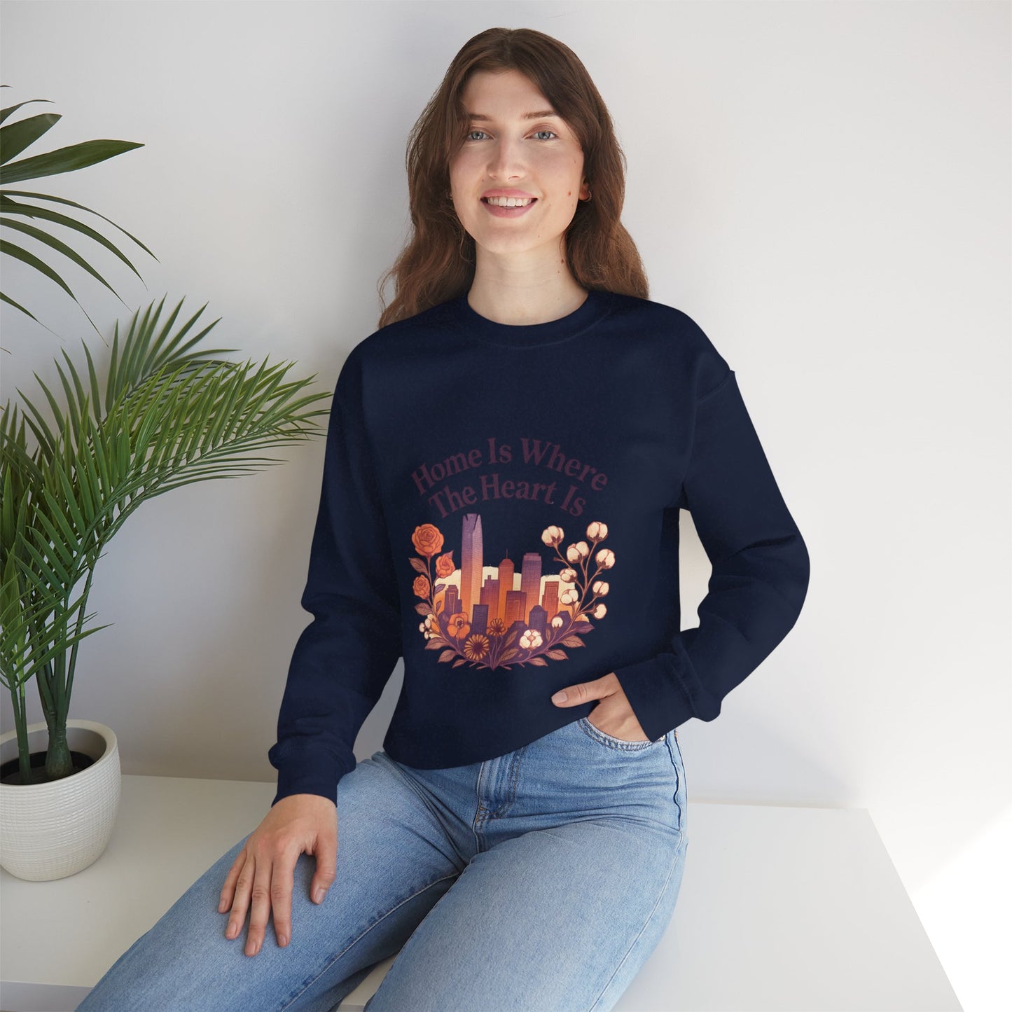 Home Is Where the Heart Is Oklahoma City Sweatshirt| OKC Pride Shirt | Oklahoma Love Sweatshirt