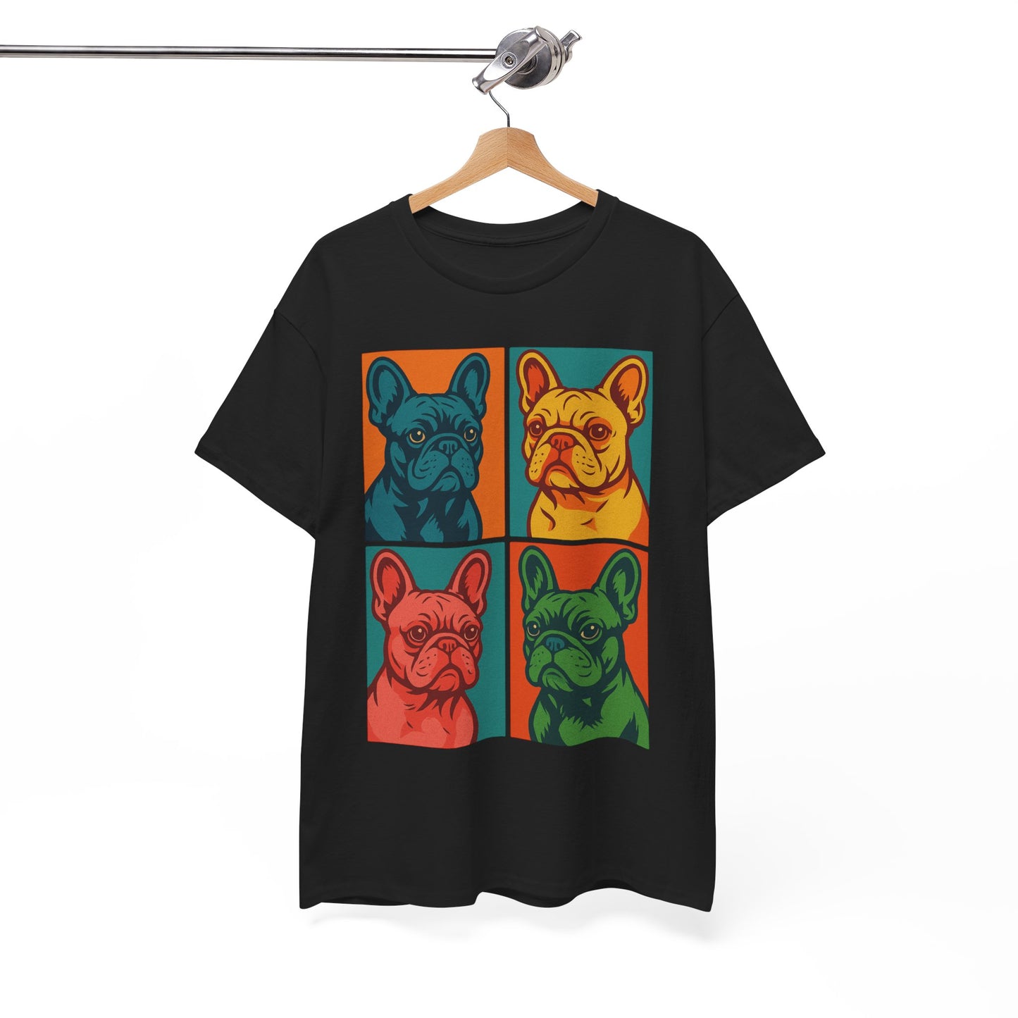 Pop Art French Bulldog T-Shirt • Colorful Frenchie Dog Tee • Retro Pop Art Dog Shirt • French Bulldog Lover Gift • Bright Graphic Dog Tee