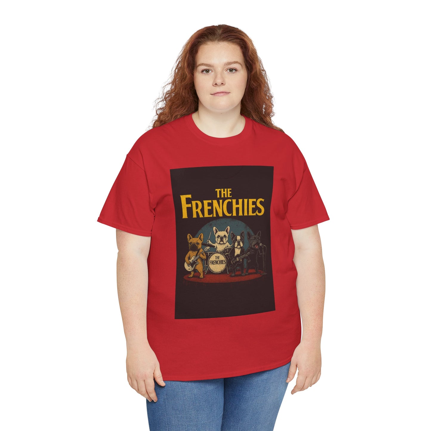 The Frenchies Band T-Shirt | Retro French Bulldog Graphic Tee | Funny Dog Lover Gift | Vintage Concert Style Frenchie Shirt