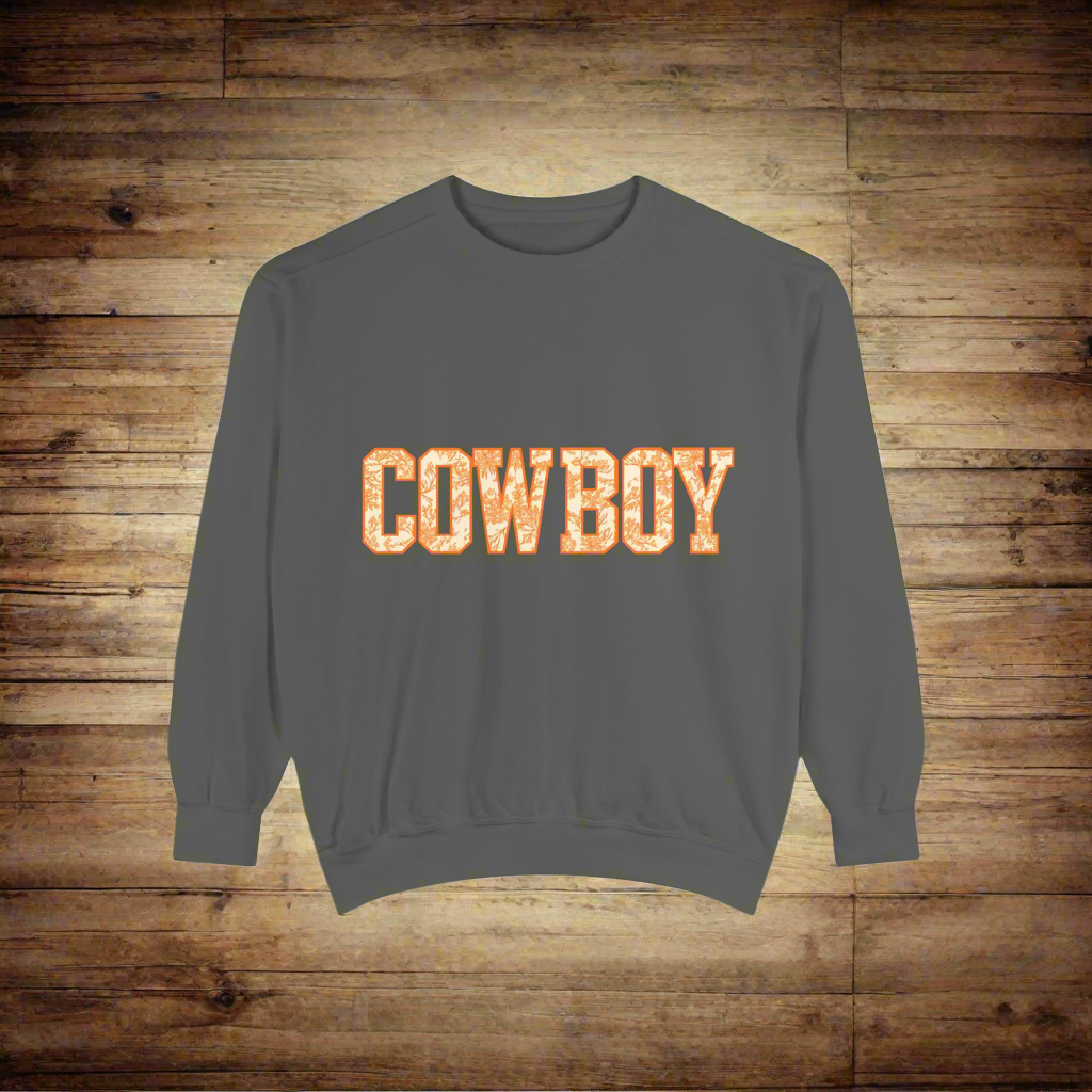 Toile Cowboy Sweatshirt | Oklahoma Game Day Pullover | Oklahoma Cowboy Country Crewneck | Western Toile Graphic Sweater