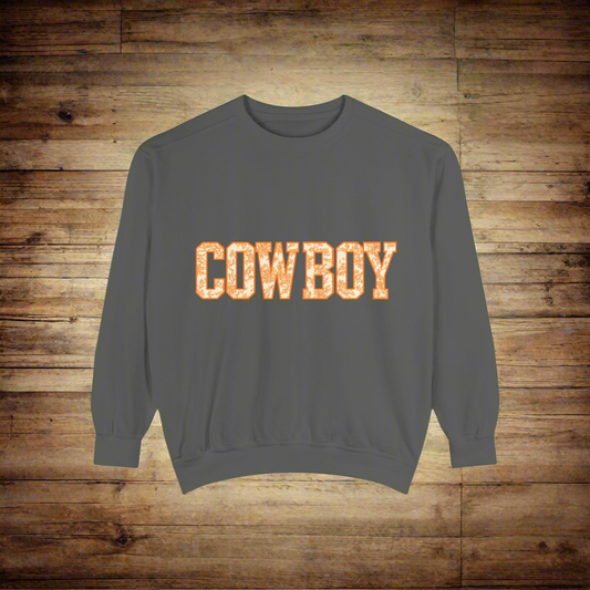 Toile Cowboy Sweatshirt | Oklahoma Game Day Pullover | Oklahoma Cowboy Country Crewneck | Western Toile Graphic Sweater