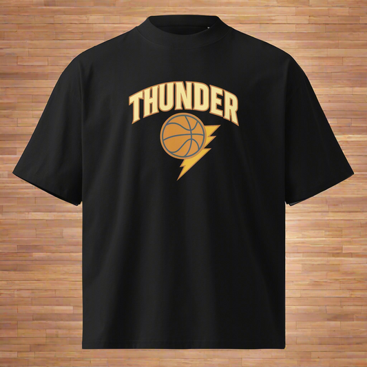 Thunder Basketball Unisex organic oversized high neck t-shirt