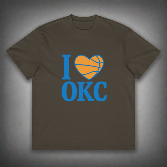 I Love OKC box tee