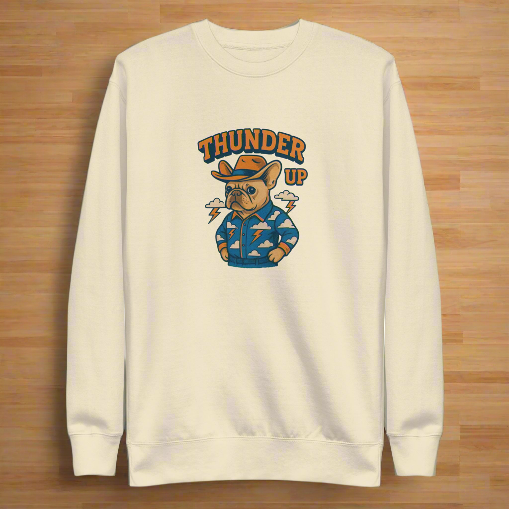 Thunder Up Frenchie Unisex Premium Sweatshirt