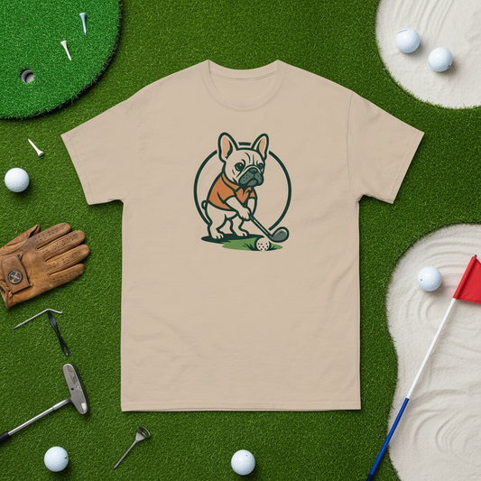 Golfing Frenchie unisex tee
