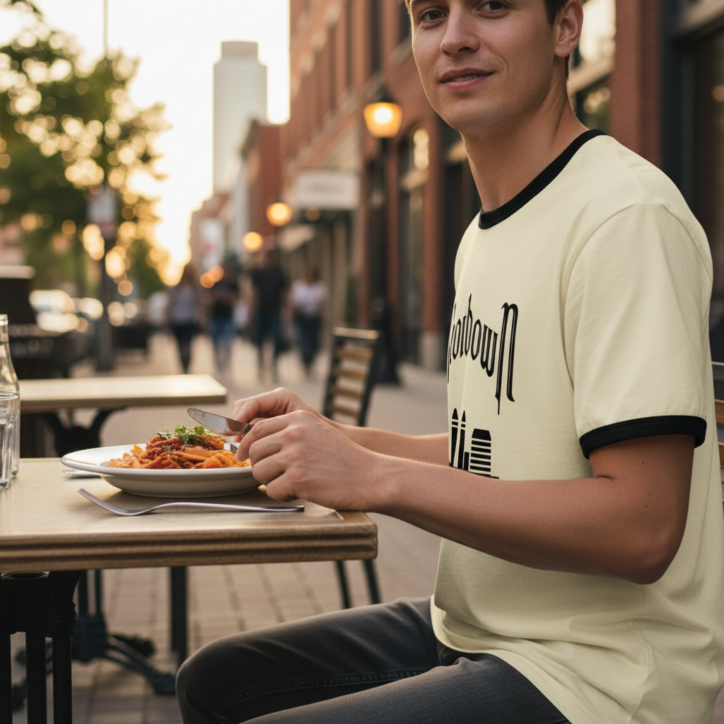 Bricktown Unisex ringer t-shirt