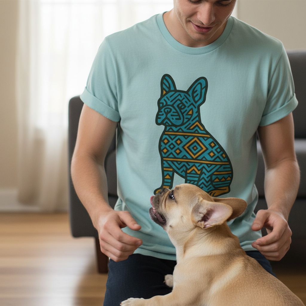Aztec Frenchie Short-Sleeve Unisex T-Shirt