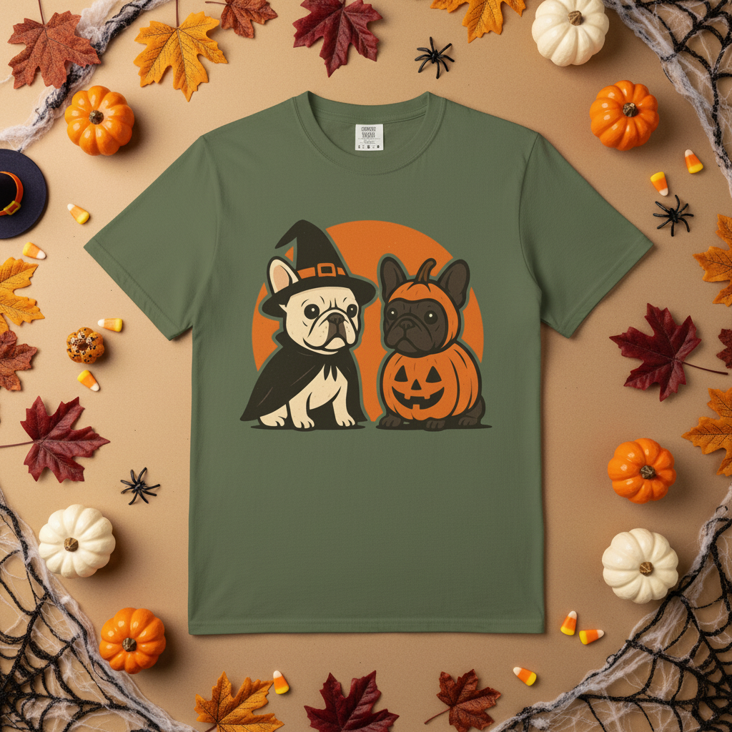 French Bulldog Halloween T-Shirt | Cute Spooky Frenchie Tee | Funny Dog Lover Shir